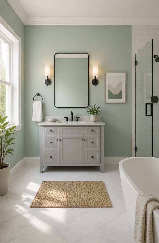 A 36-inch vanity featuring a 30-inch mirror above it.