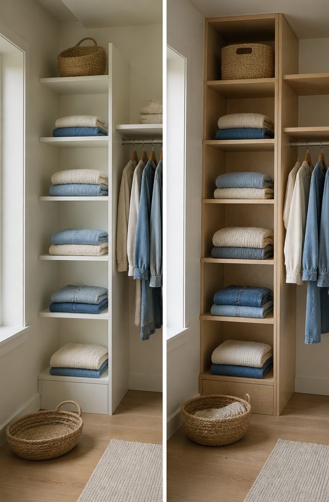 Closet shelves that are 10 to 12 inches deep for easy access.