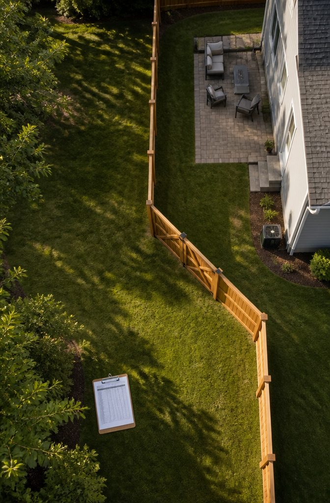 A breakdown of costs for different fence types over a 150-foot run.