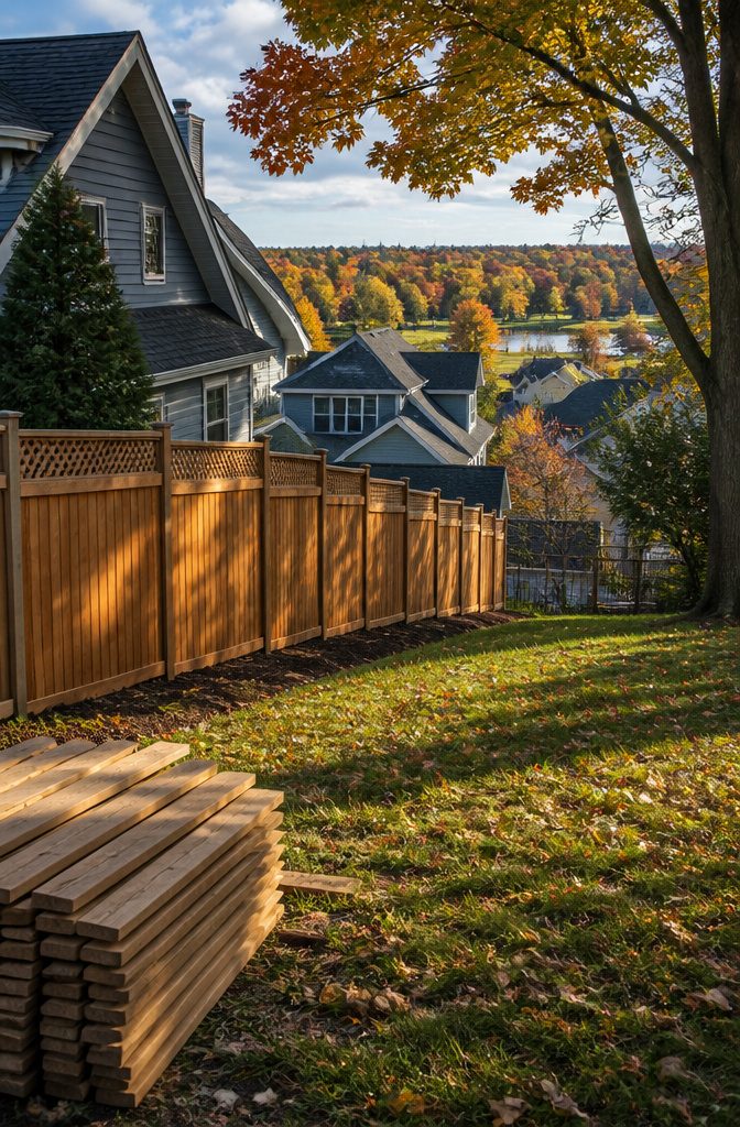 A map showing different regions with varying fence installation prices.
