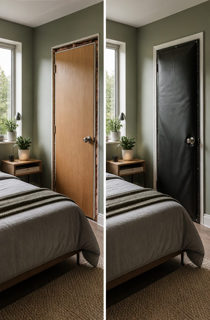 A variety of soundproofing tools and materials for DIY projects.