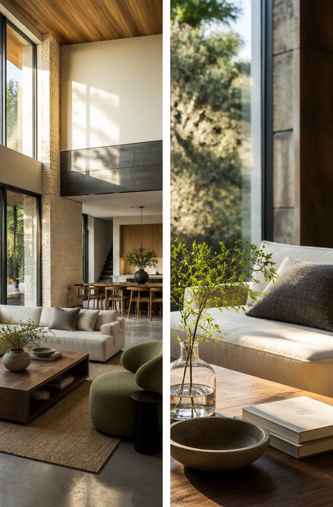 An image illustrating the evolution of contemporary design with various materials.
